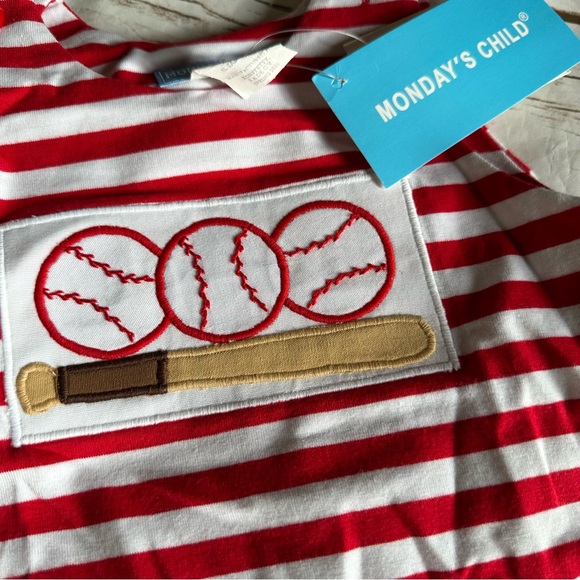 Mondays child baseball romper nwt 6m - Picture 3 of 5